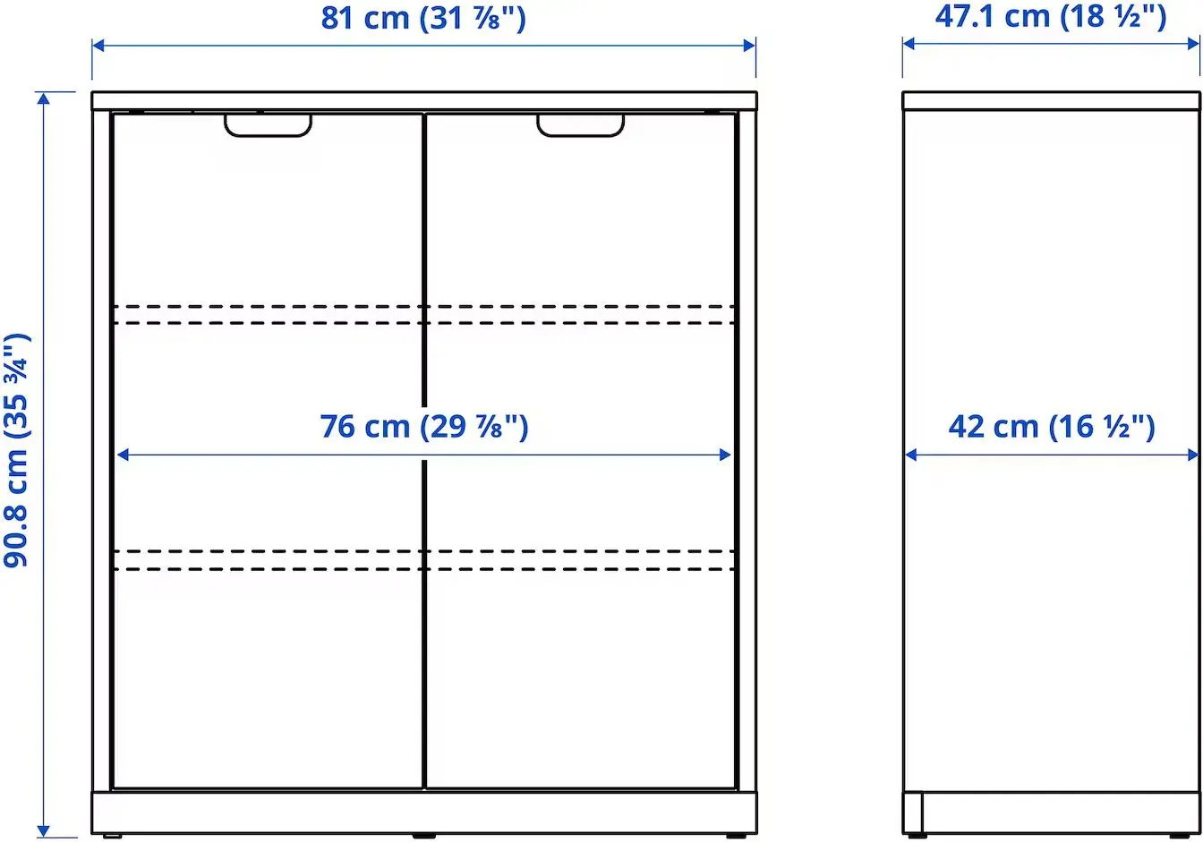 Тумба Ikea Tonstad 81x47x91 (Белый)