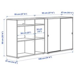 Sistem de depozitare Ikea Vihals 190x47x90 (Alb) Thumb