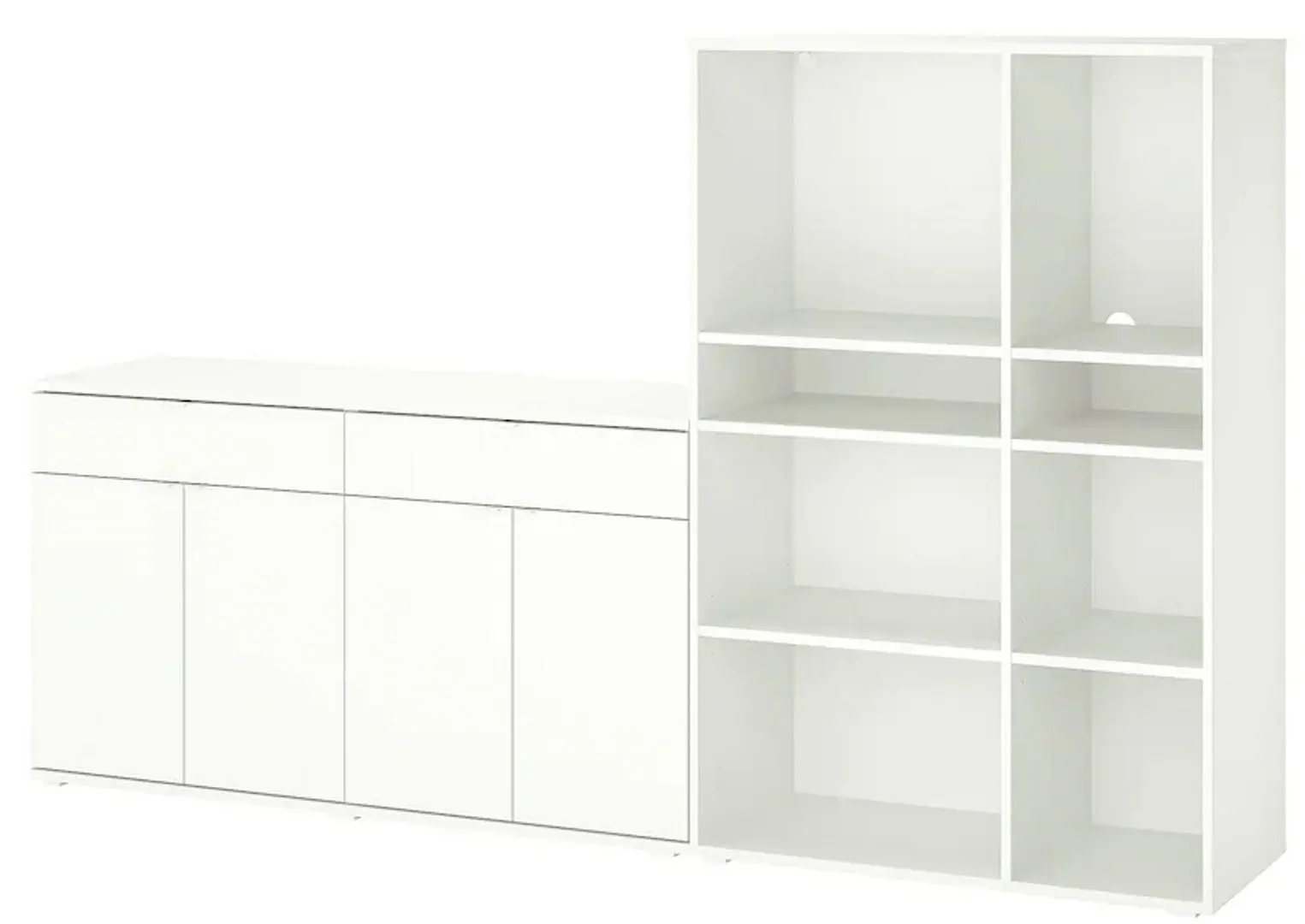 Sistem de depozitare Ikea Vihals 235x37x140 (Alb)