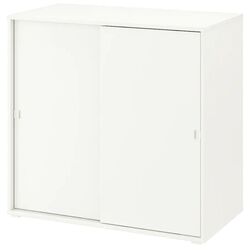 Тумба Ikea Vihals с раздвижными дверцами 95x47x90 (Белый)