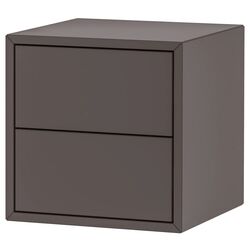 Tumba suspendata Ikea Besta cu 2 sertare 35x35x35 (Gri-inchis)