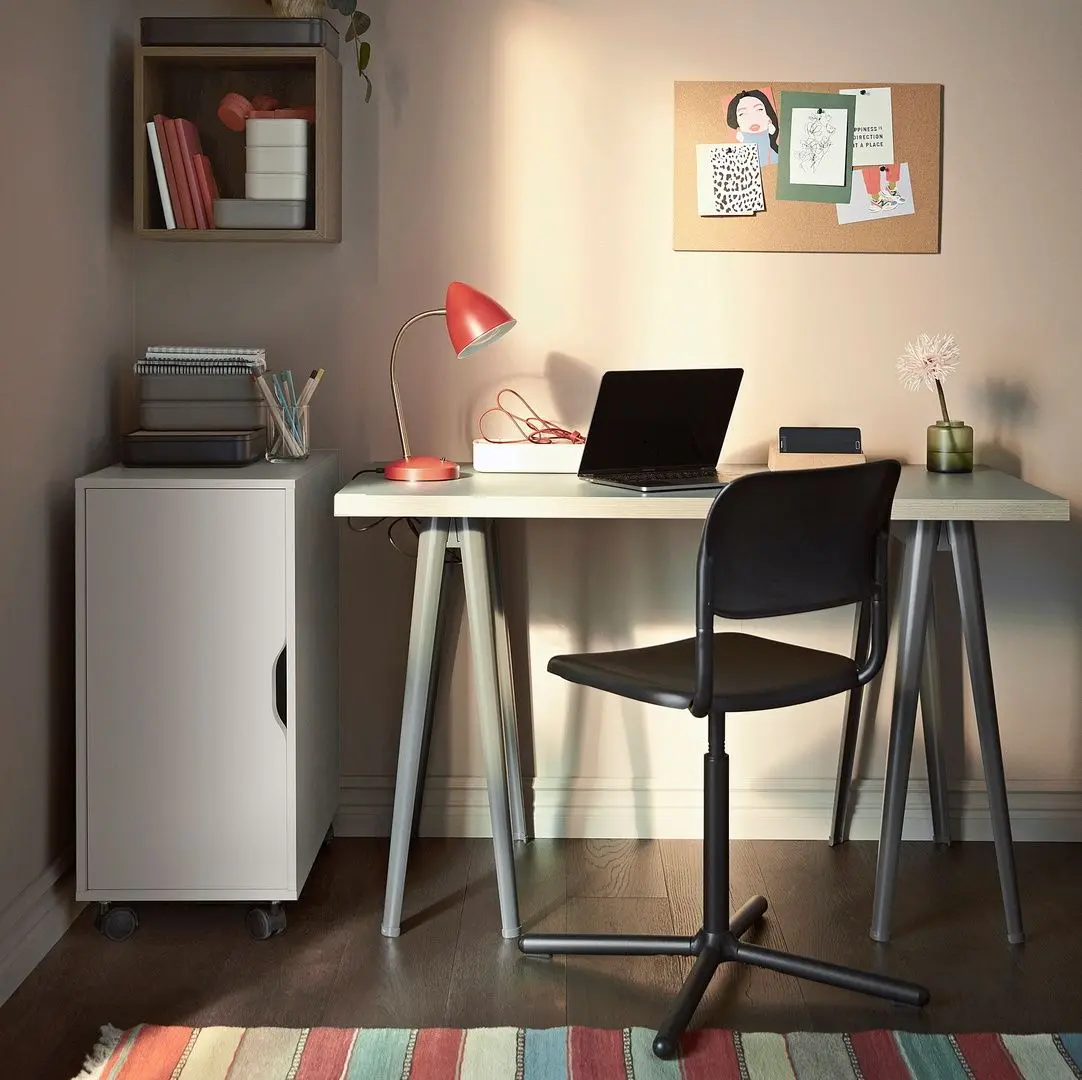 Tumba pe role Ikea Alex 36x76 (Alb/Negru)