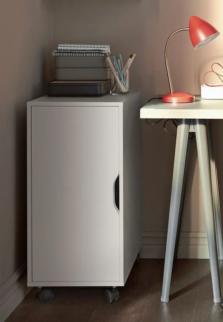 Tumba pe role Ikea Alex 36x76 (Alb/Negru)