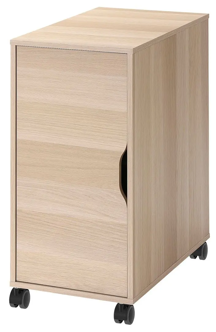 Tumba pe role Ikea Alex 36x76 (Aspect Stejar Antichizat/Negru)