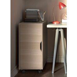 Tumba pe role Ikea Alex 36x76 (Aspect Stejar Antichizat/Negru)