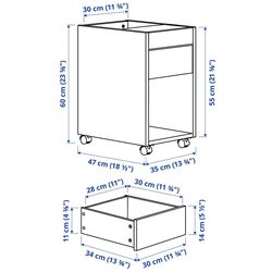 Tumba pe role Ikea Tonstad 35x60 (Alb) Thumb