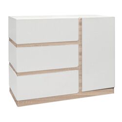 Tumba КМК 0651.3 Hilton 1U3S (Sonoma Oak/White Gloss)