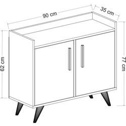 Tumba Minar Laura 90x35x77 (White) Thumb