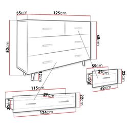 Комод Mirjan24 Baca 2/Sweden (White) Thumb
