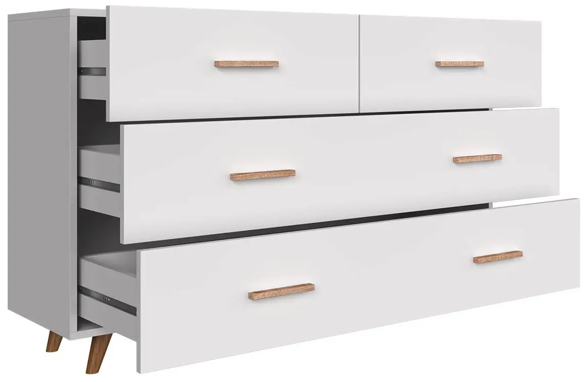 Comoda Mirjan24 Baca/Sweden 2 (White/Grey Gloss)