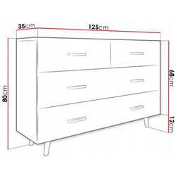 Comoda Mirjan24 Baca/Sweden 2 (White/Grey Gloss) Thumb