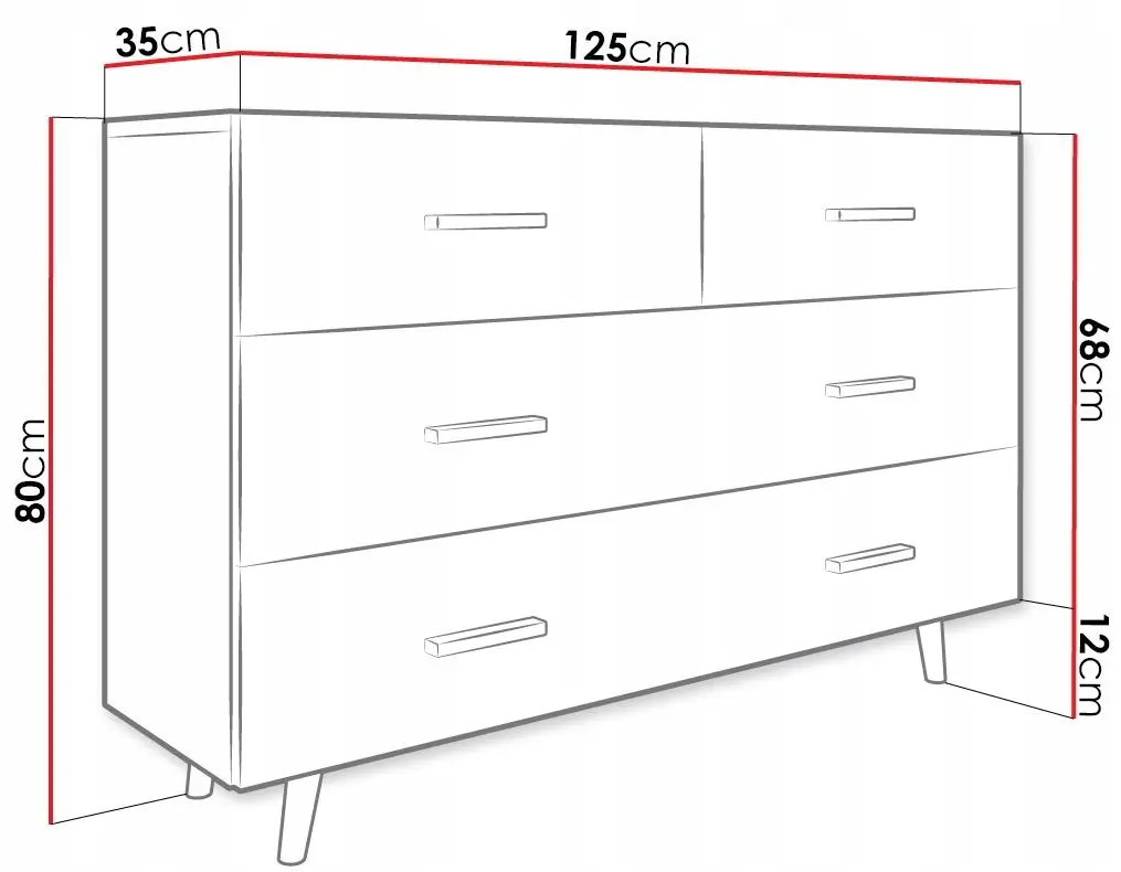 Comoda Mirjan24 Baca/Sweden 2 (White/Grey Gloss)