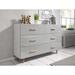 Comoda Mirjan24 Baca/Sweden 2 (White/Grey Gloss) Thumb