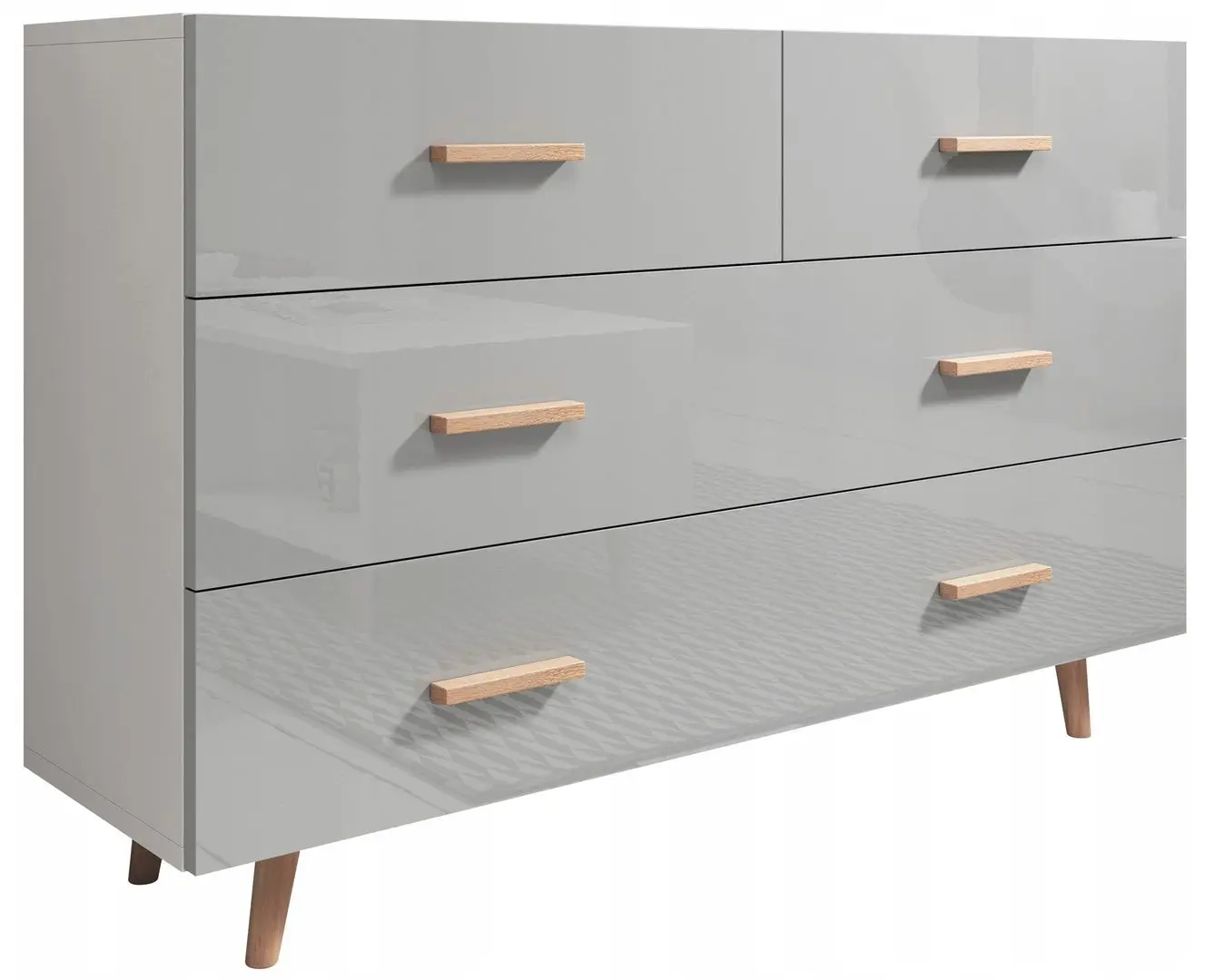 Comoda Mirjan24 Baca/Sweden 2 (White/Grey Gloss)