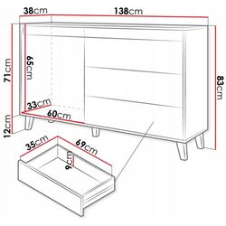 Tumba Mirjan24 Elsie/Nord (Wotan Oak/Anthracite) Thumb