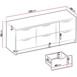 Комод Mirjan24 Fulmar/Gratus 6S (White) Thumb