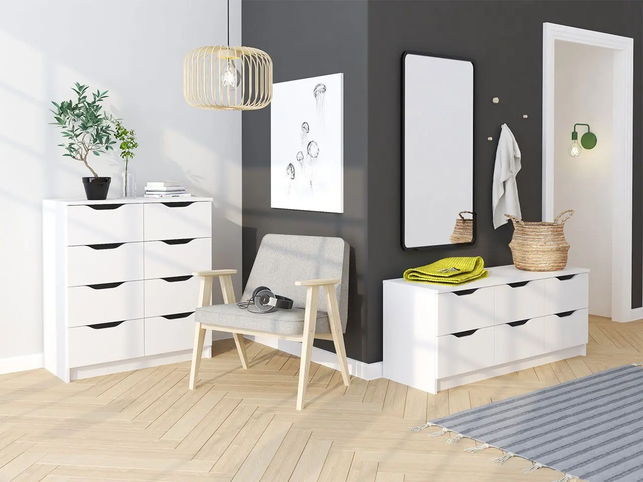 Комод Mirjan24 Fulmar/Gratus 6S (White) - 2