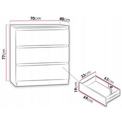 Комод Mirjan24 Osko/Malwa M3 (Black) Thumb