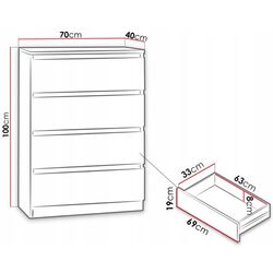 Comoda Mirjan24 Osko/Malwa M4 (White) Thumb