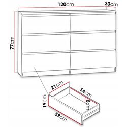 Comoda Mirjan24 Osko/Malwa M6 120 (Sonoma Oak) Thumb