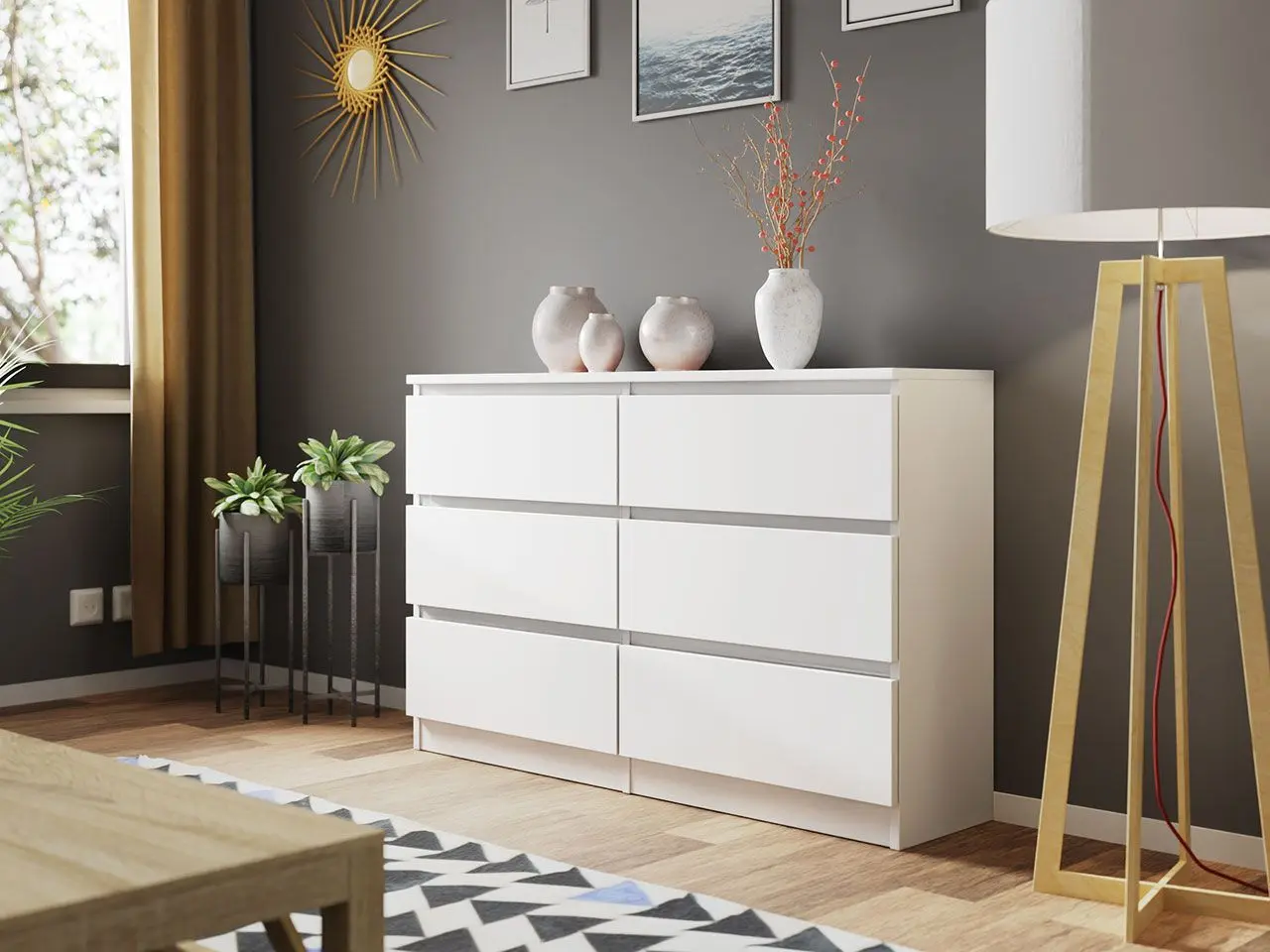 Comoda Mirjan24 Osko/Malwa M6 120 (White) - 4