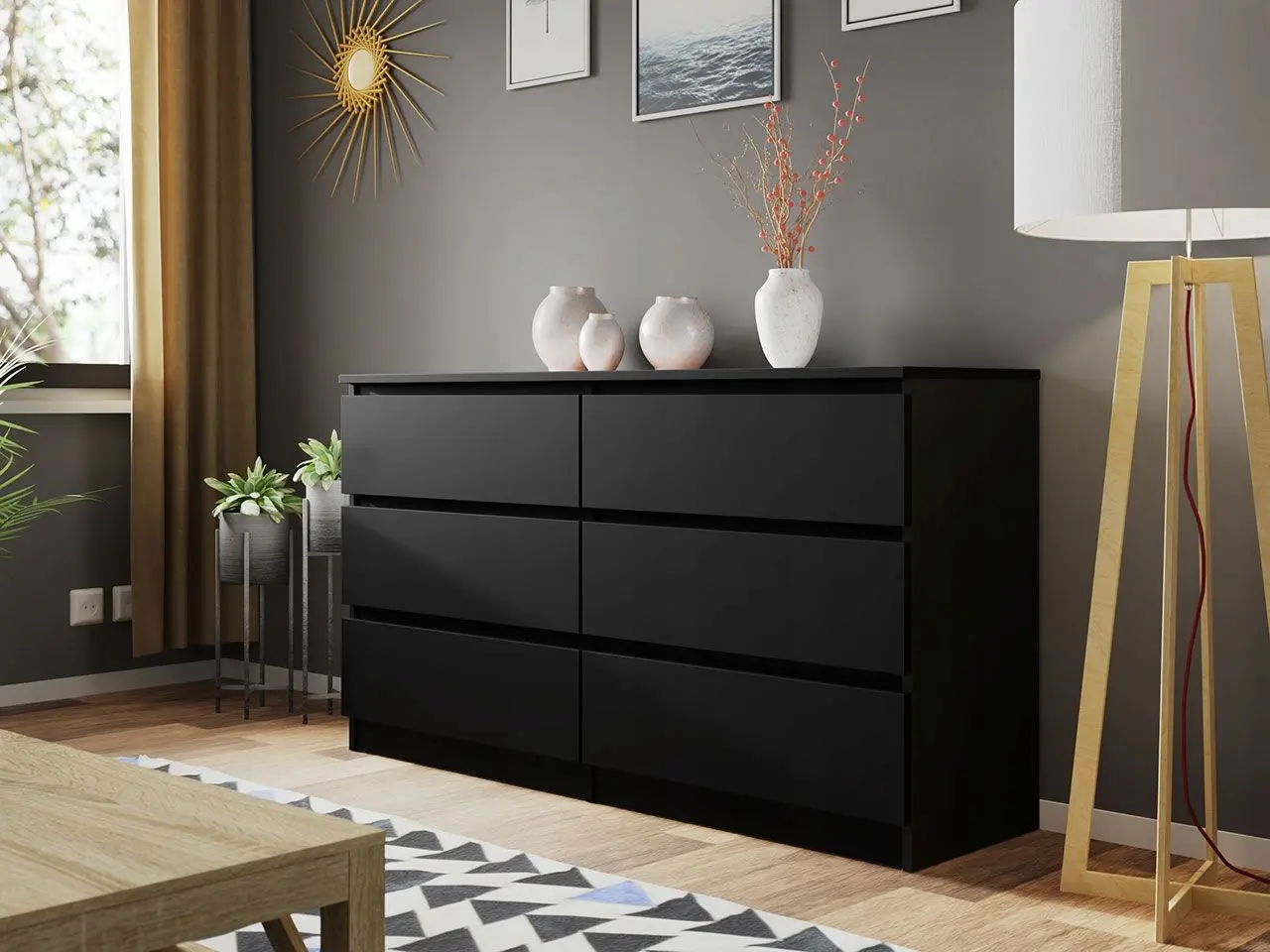 Comoda Mirjan24 Osko/Malwa M6 140 (Black) - 2