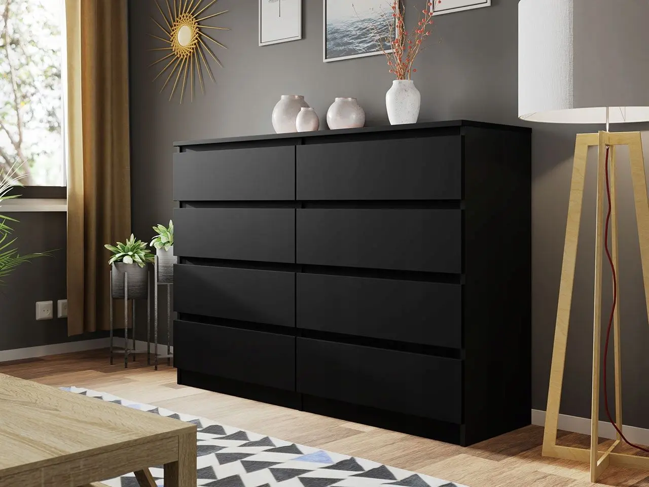 Comoda Mirjan24 Osko/Malwa M8 140 (Black) - 2