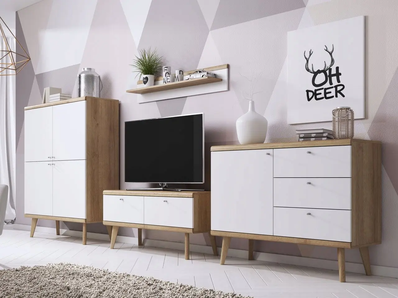 Tumba Mirjan24 Prime/Primo KSZ 107 (Riviera Oak/White) - 4