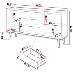Tumba Mirjan24 Prime/Primo KSZ 160 (Riviera Oak/White) Thumb