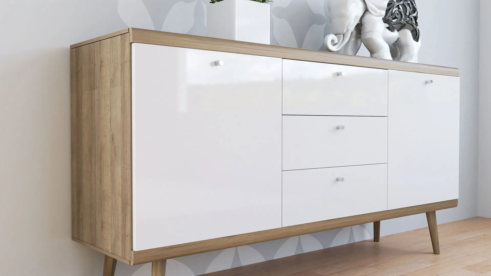 Tumba Mirjan24 Prime/Primo KSZ 160 (Riviera Oak/White) - 4