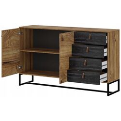 Comoda Mirjan24 Sokrates/Dark K153 (Ribbeck Oak/Black Stone) Thumb