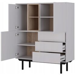 Tumba Mirjan24 Francisco/Inox K100 (Grey/Hickory Jackson) Thumb