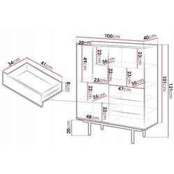 Tumba Mirjan24 Francisco/Inox K100 (Grey/Hickory Jackson) Thumb