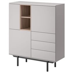 Tumba Mirjan24 Francisco/Inox K100 (Grey/Hickory Jackson)