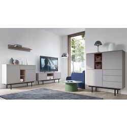 Tumba Mirjan24 Francisco/Inox K100 (Grey/Hickory Jackson) Thumb