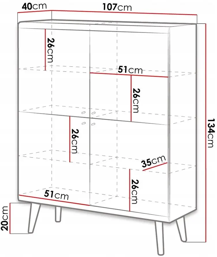 Tumba Mirjan24 Prime/Primo K 107 (Riviera Oak/White) - 4