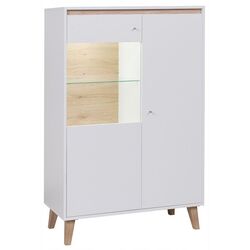 Тумба Mirjan24 Naviedo/Oviedo 03 WIT90 LED (White/Sanremo Oak Light)