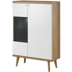 Тумба Mirjan24 Prime/Primo WT90 LED (Riviera Oak/White)