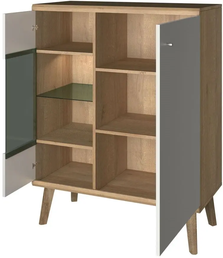 Tumba Mirjan24 Prime/Primo WT90 (Riviera Oak/White) - 2