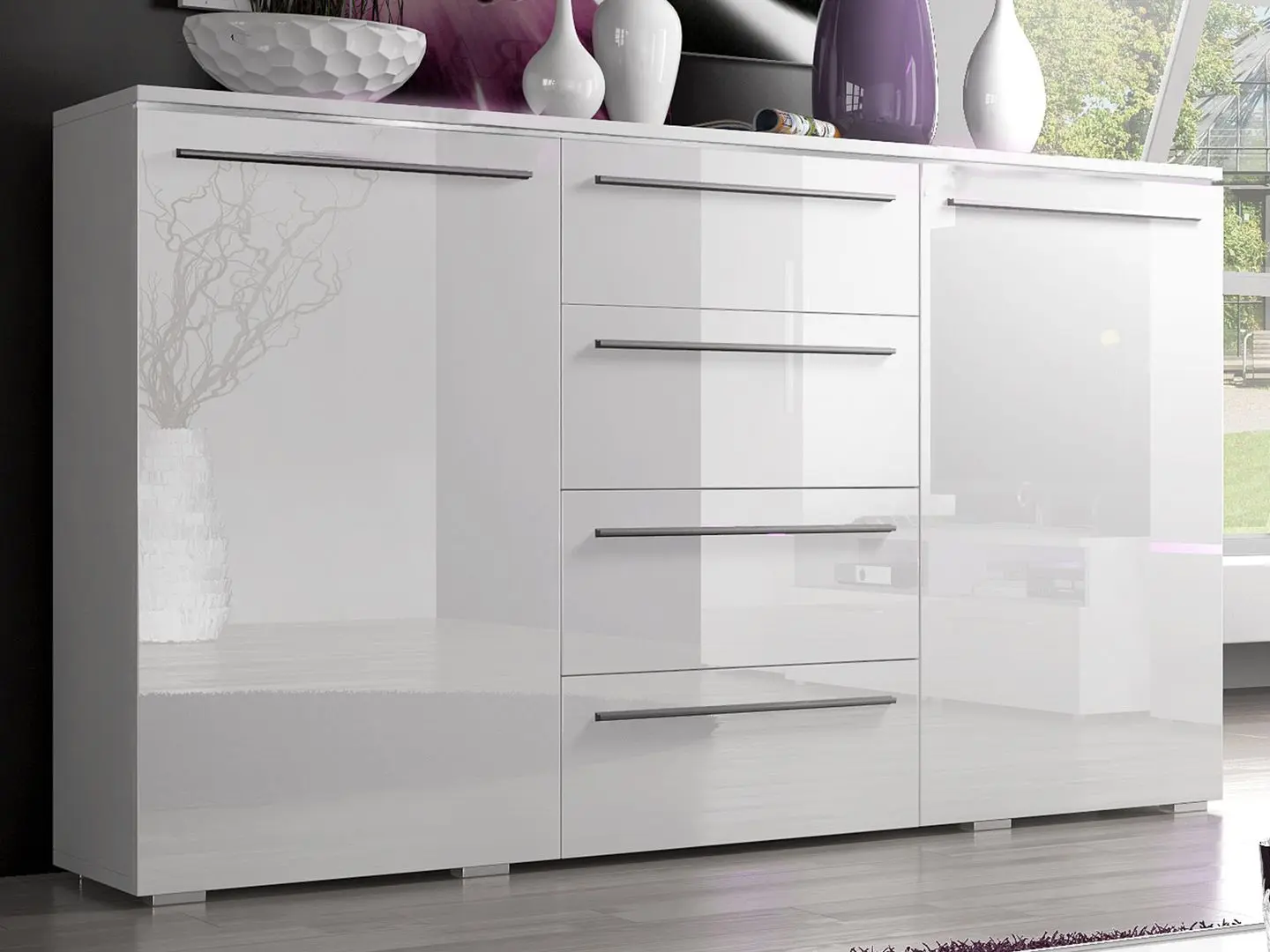 Tumba Mirjan24 Amber 26 (White/White Gloss) - 2