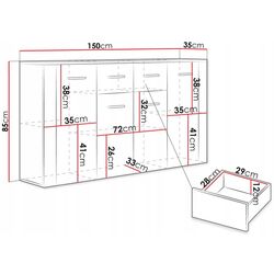 Tumba Mirjan24 Donna/Aurora III (Artisan Oak/Grey) Thumb