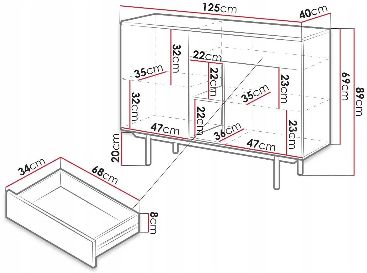 Tumba Mirjan24 Francisco/Inox K125 (Grey/Hickory Jackson)