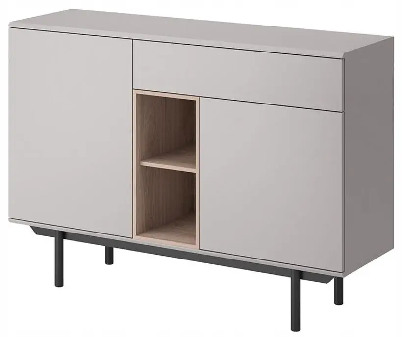 Tumba Mirjan24 Francisco/Inox K125 (Grey/Hickory Jackson)