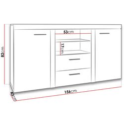 Тумба Mirjan24 Rodos/Rumba 1 LED (White) Thumb