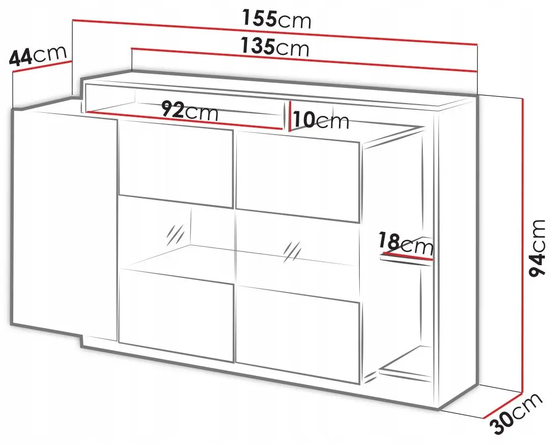 Tumba Mirjan24 Tauron/Alva (White/Grand Oak) - 3