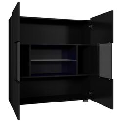 Tumba-Vitrina Bralani/Calabrini C1 K2D (Black/Black Gloss) Thumb