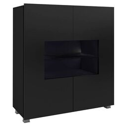 Tumba-Vitrina Bralani/Calabrini C1 K2D (Black/Black Gloss)