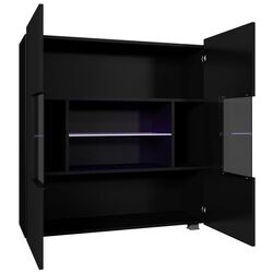 Tumba-Vitrina Bralani/Calabrini C1 K2D LED (White/White Gloss) Thumb