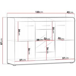 Tumba-Vitrina Mirjan24 Emma/Link 120 Li10 (Sonoma Oak) Thumb