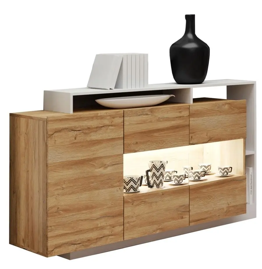 Тумба-витрина Mobhaus Alicante (Grandson Oak/White)